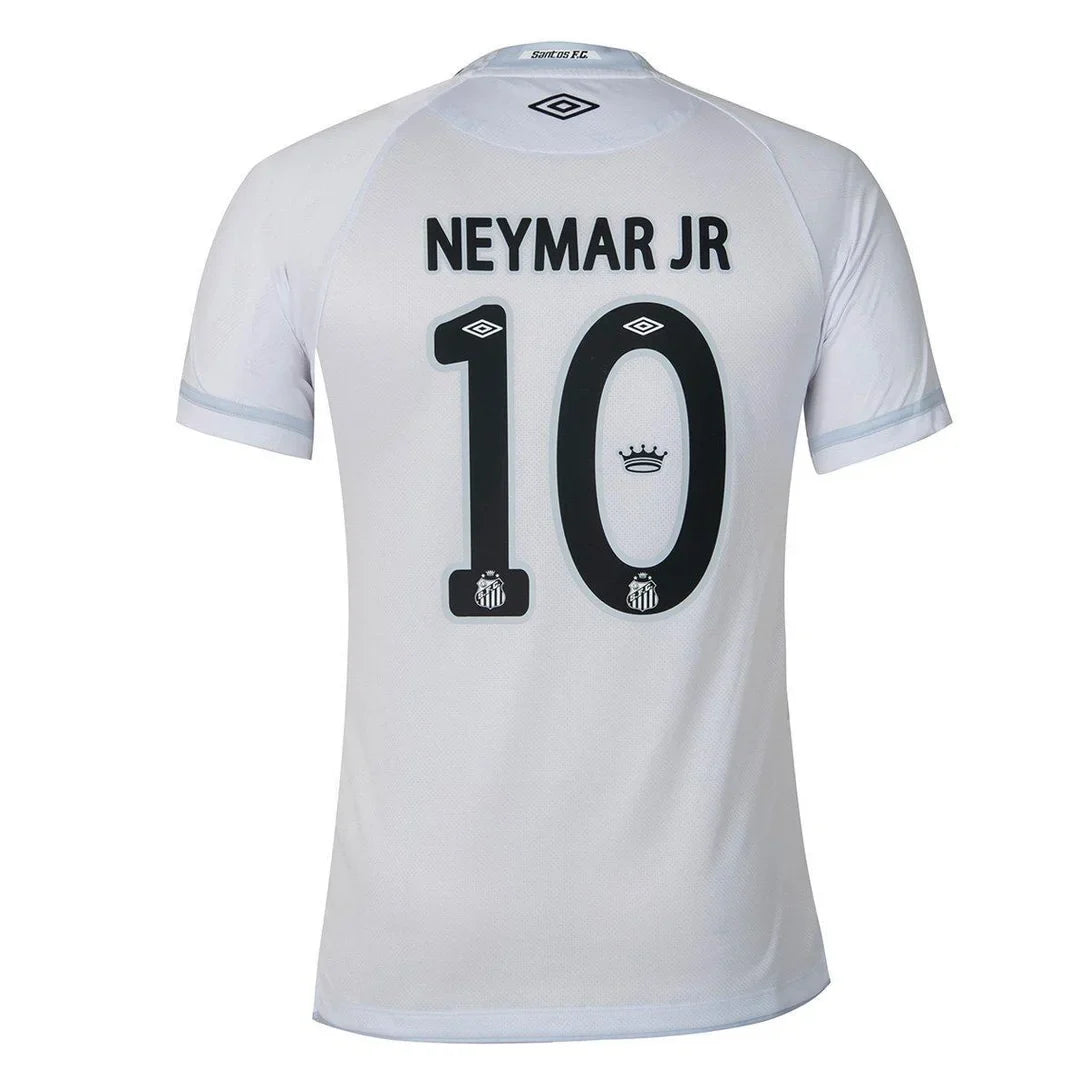 Camisa Santos I 25/26 Neymar N° 10 Jogador Umbro Masculina - Branco+Cinza