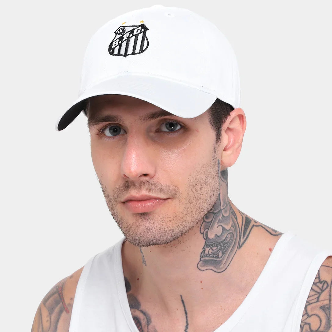 Boné New Era Santos 920 Aba Curva - Branco
