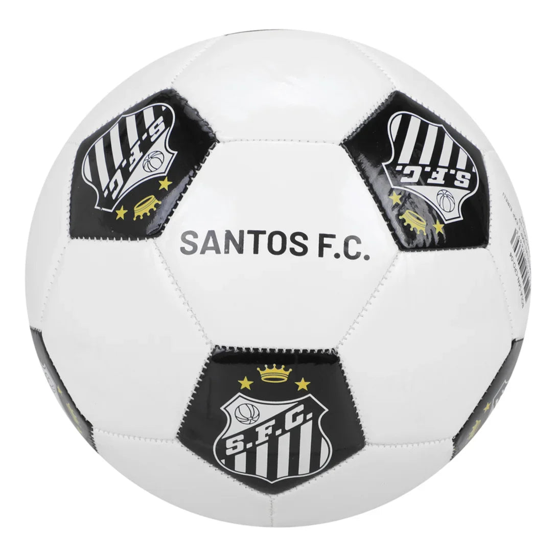Bola de Futebol Campo Santos - Preto+Branco